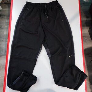 Nike Dri-Fit jogger pants lightweight black grey men's size M